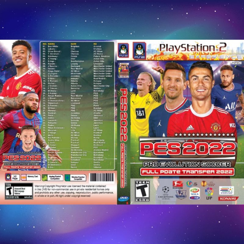 Jual KASET DISC PS2 PES FULL TRANSFER UPDATE TERBARU GAME PLAYSTATION