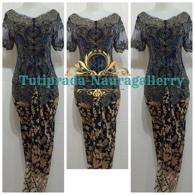 Jual Satu Set Kebaya Payet Pesta Longtorso Kainlilit Termurah Bisa Cod