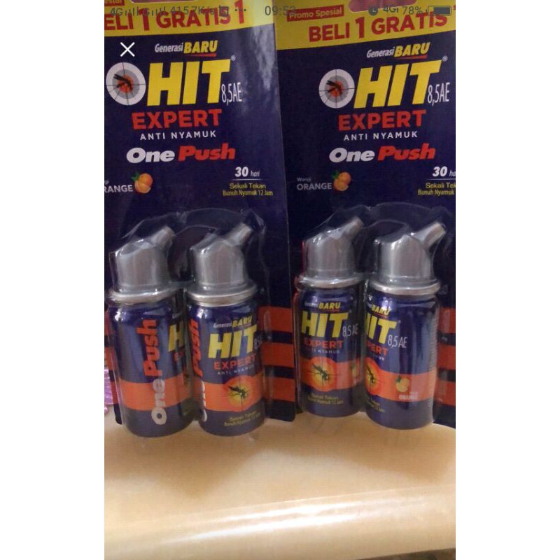 Jual Kemasan 1 1 HIT EXPERT OBAT NYAMUK ONE PUSH ORANGE KLG 10ml