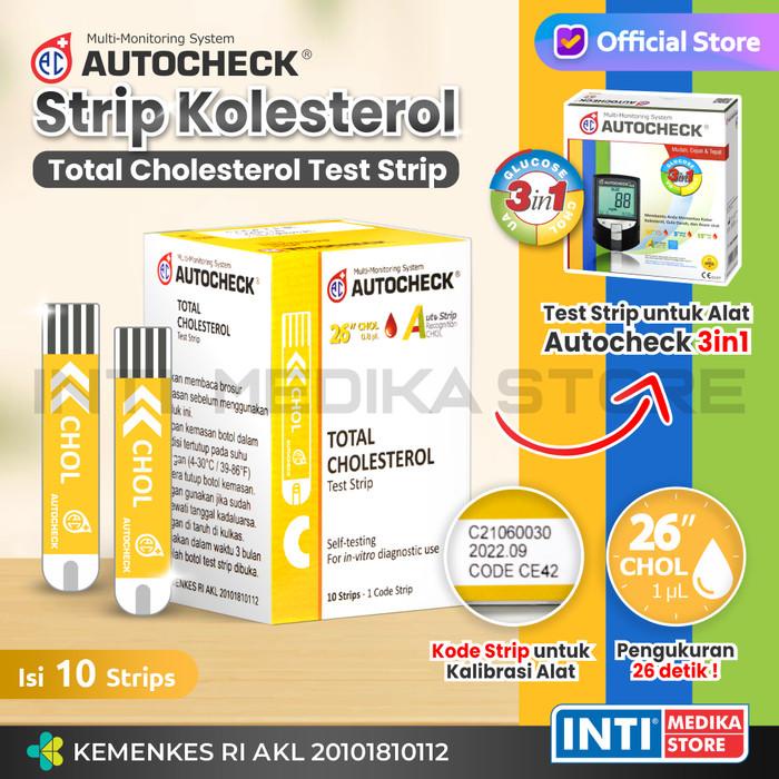 Jual Diagn Autocheck Strip Kolestrol Isi Pcs Refill