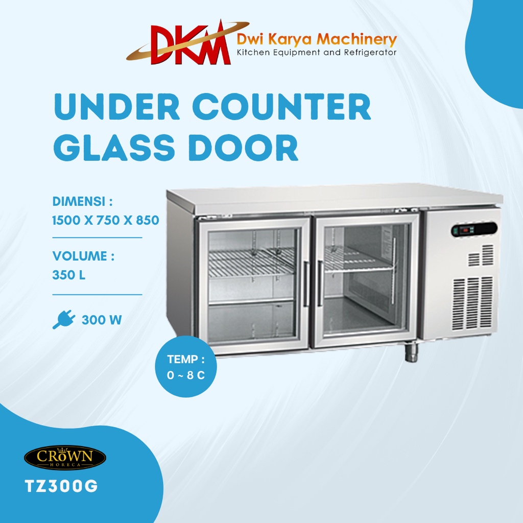 Jual Undercounter Chiller Glass Door Crown Tz G Shopee Indonesia