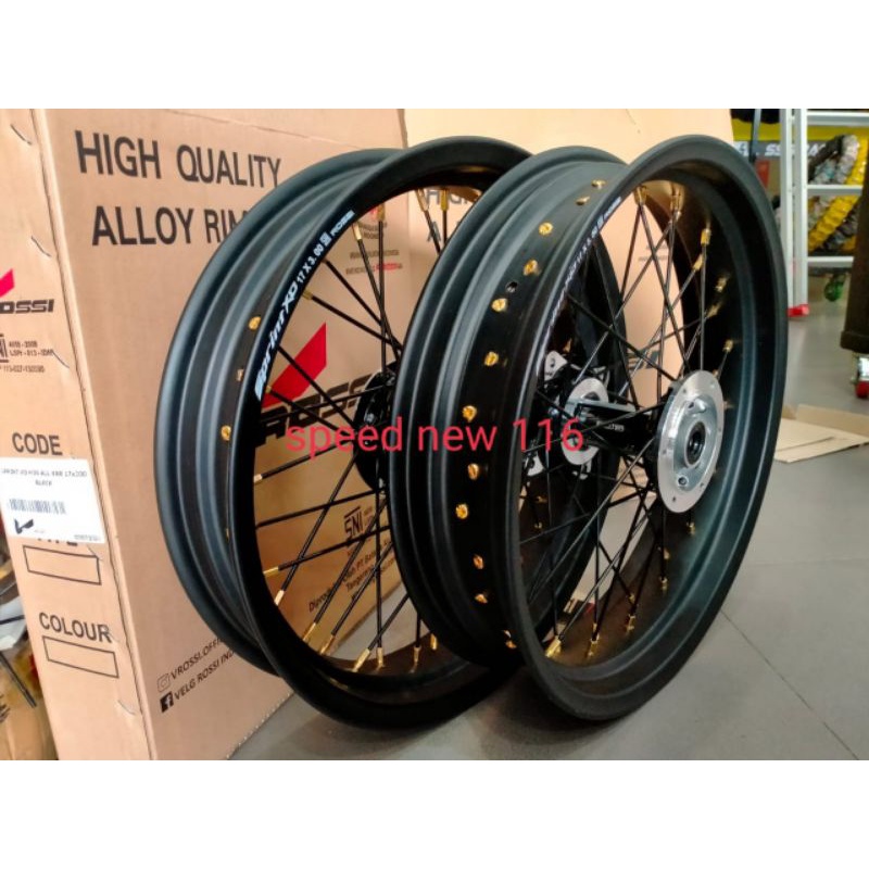 Jual PAKET VELG KLX150 SUPERMOTO 300 350 17 SPRINT HITAM XD TROMOL