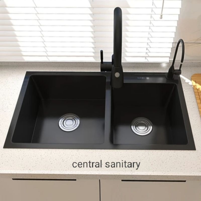 Jual Paket Komplit Kitchen Sink Black Hitam Bak Cuci Piring