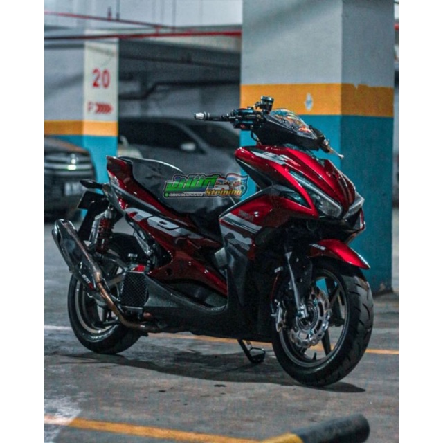 Jual Striping Sticker Aerox Nvx Malaysia Transparan To Red Dark