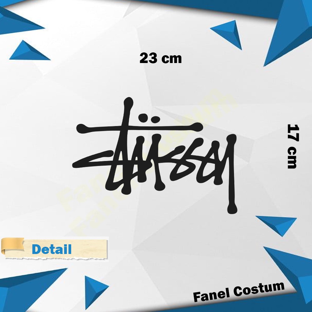 Jual STIKER STUSSY LOGO CUTTING STICKER VESPA MOBIL MOTOR 2 Pcs