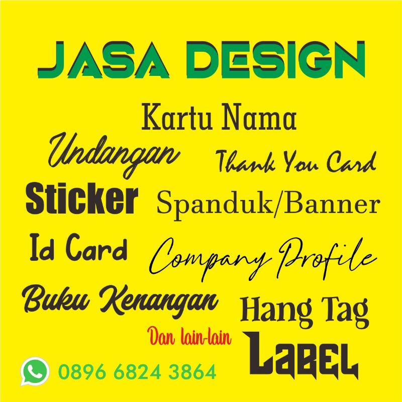 Jual Jasa Design Kartu Nama Undangan Company Profile Id Card Dll