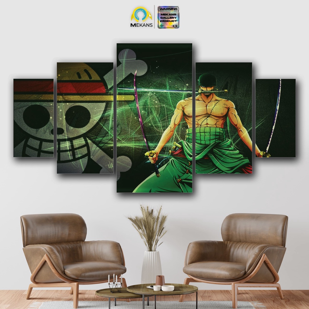 Jual Mekans Set Pajangan Hiasan Dinding One Piece Roronoa Zoro Pcs