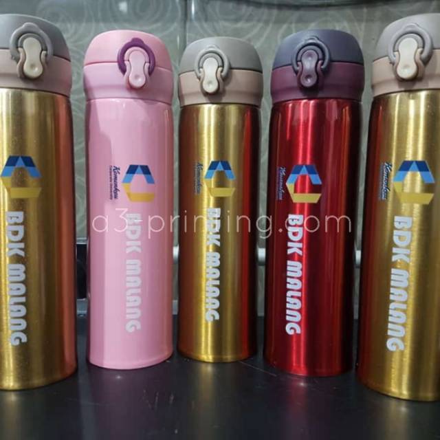 Jual Tumbler Termos Niagara Kancing Promosi Polos Custom Print Uv Full