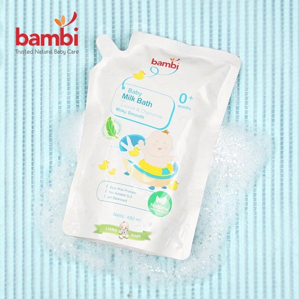 Jual PERA434 SABUN BAYI BAMBI MILK BATH REFILL 450 ML Shopee Indonesia