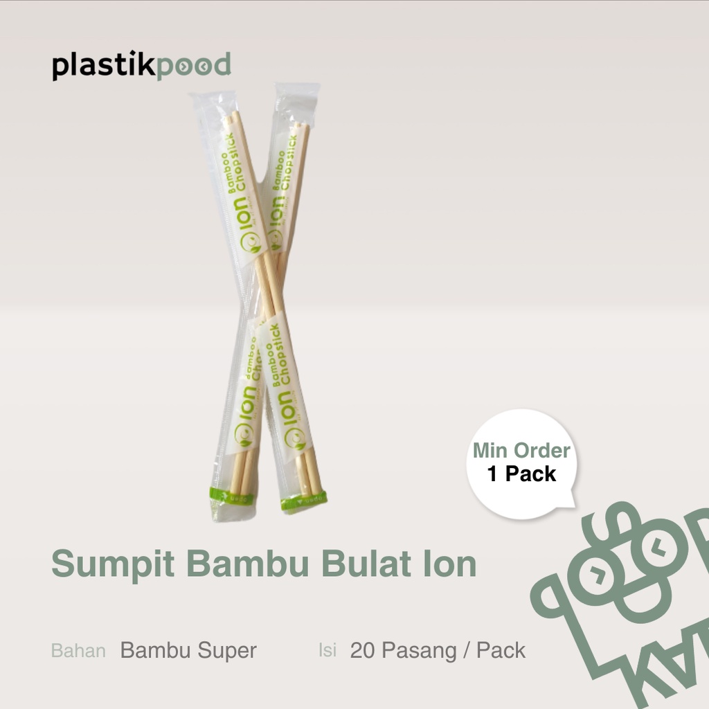 Jual Sumpit Bambu ION Sumpit Makan Sekali Pakai Bamboo Chopsticks