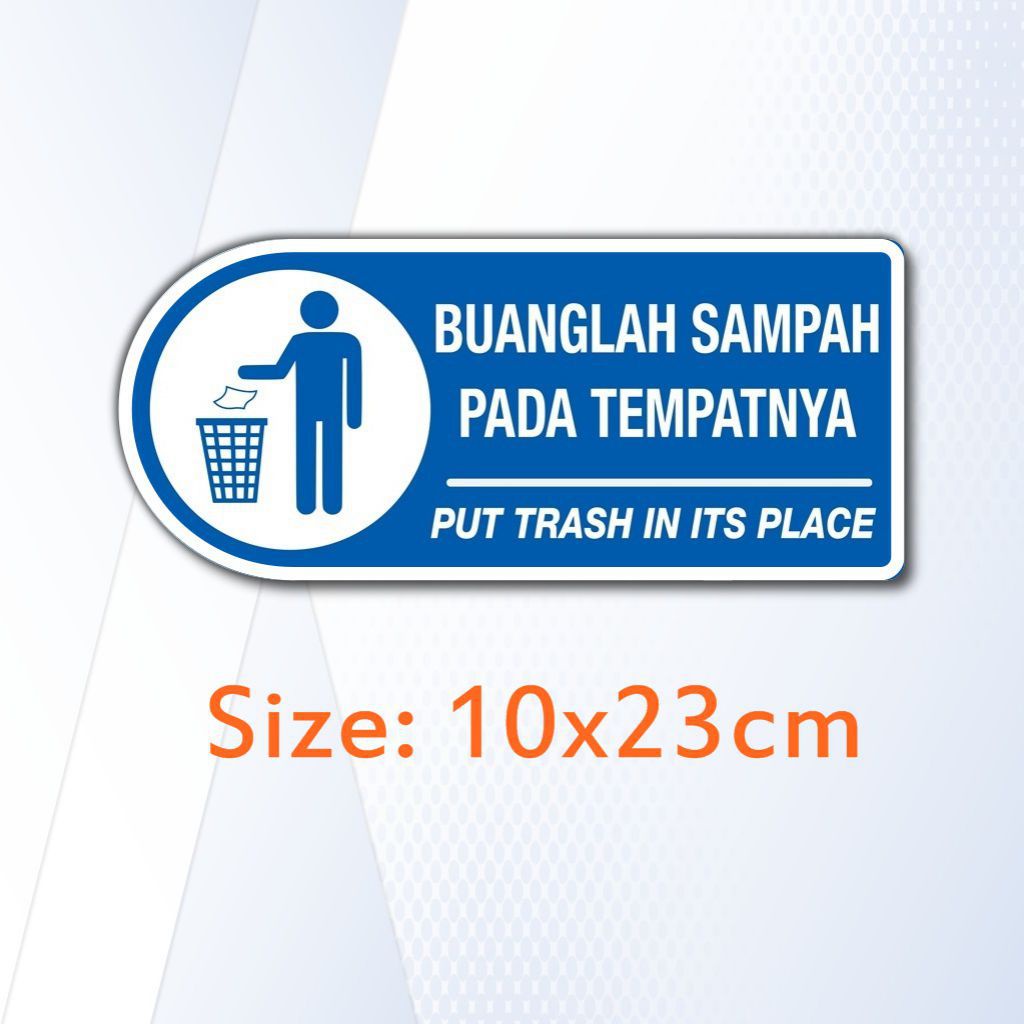 Jual Signage Rambu Buanglah Sampah Pada Tempatnya Put Trash In Its