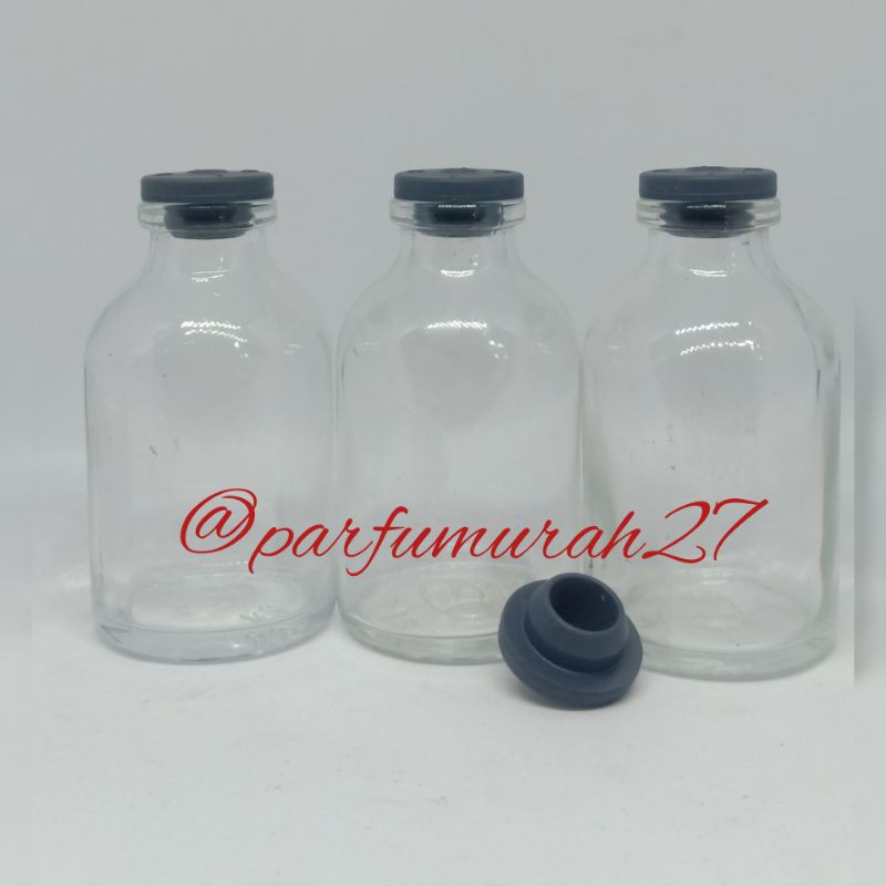 Jual Botol Vial Ml Tutup Karet Rubber Kaca Tebal Shopee Indonesia