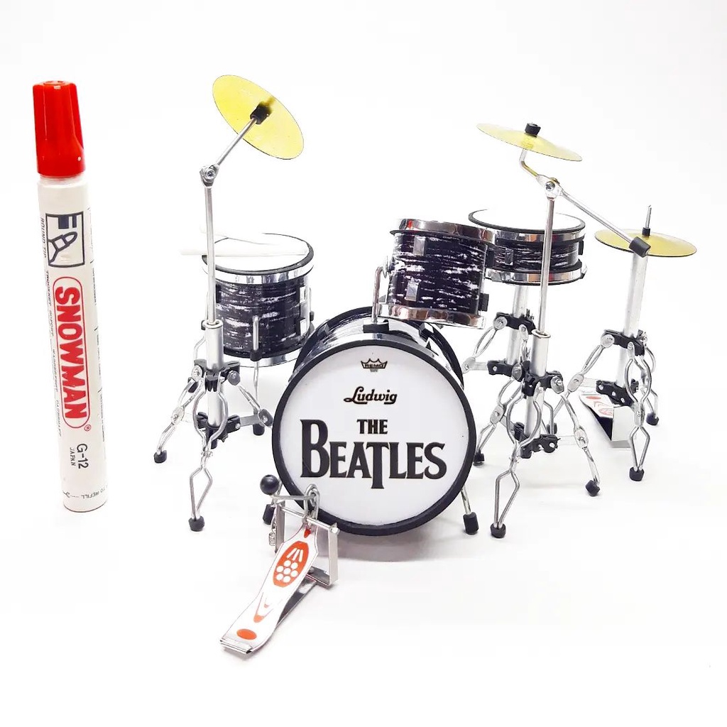 Jual Miniatur Drum The Beatles Special Edition Dan Gitar Mini Skala