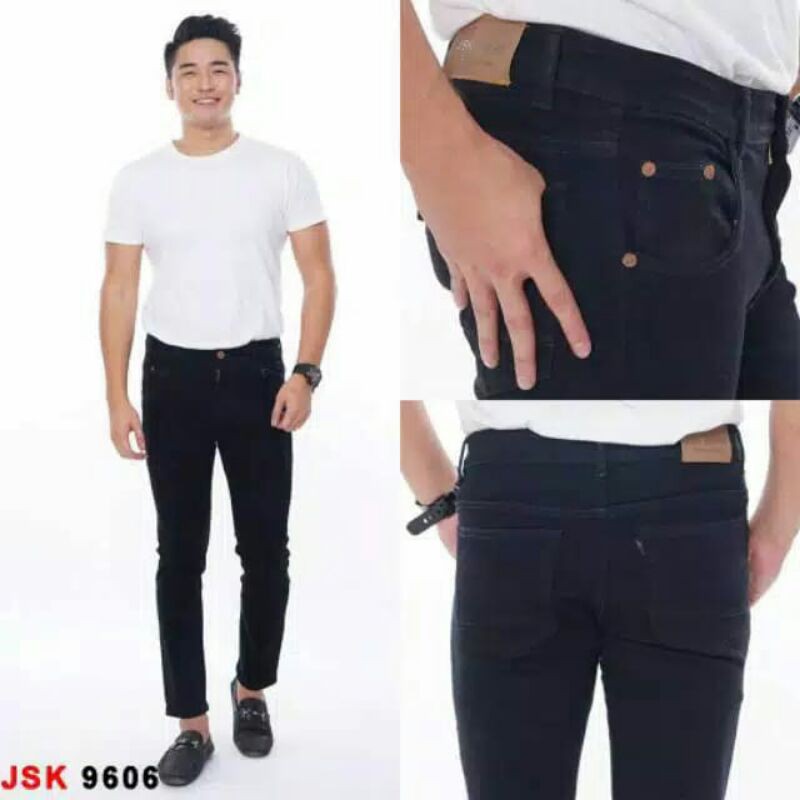 Jual Celana Jeans Pria Skinny Panjang Denim Pensil Slim Fit Jumbo Big