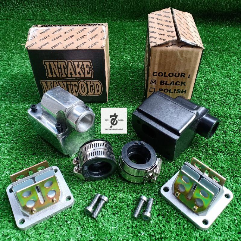 Jual Intake Manifold Manipol Susun Vespa Komplit Membran Rxz Shopee