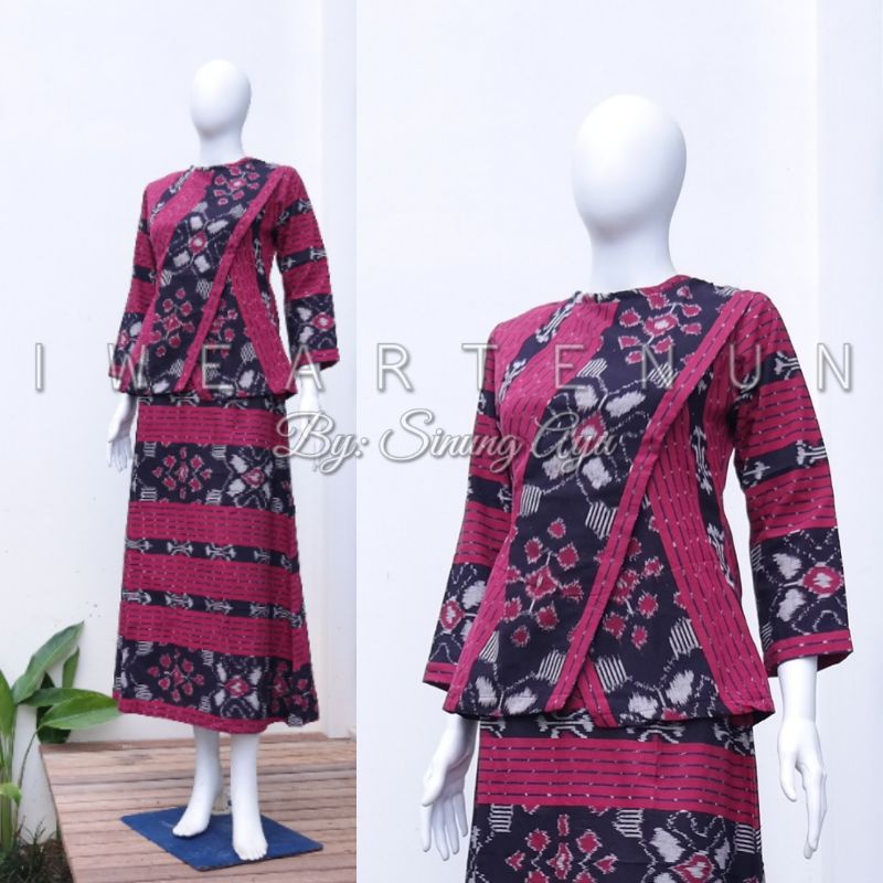 Jual Geser Untuk Pilihan Motif Blouse Tenun Ikat Jepara Silang