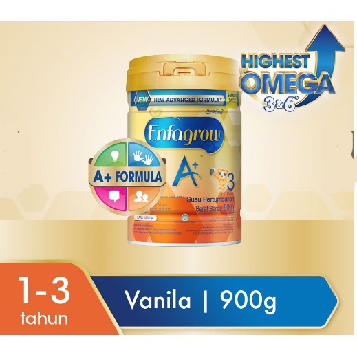 Jual Enfagrow A 3 Vanila 900 Gr Susu Formula Pertumbuhan Batita