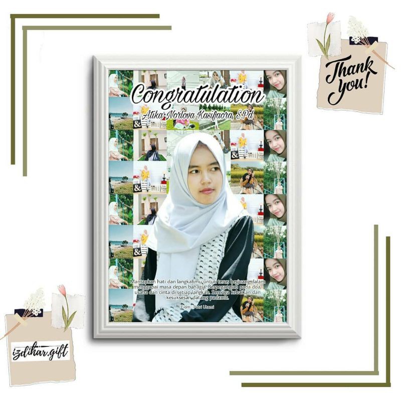 Jual Edit Foto Desain Foto Mozaik Untuk Kado Wisuda Ulang Tahun