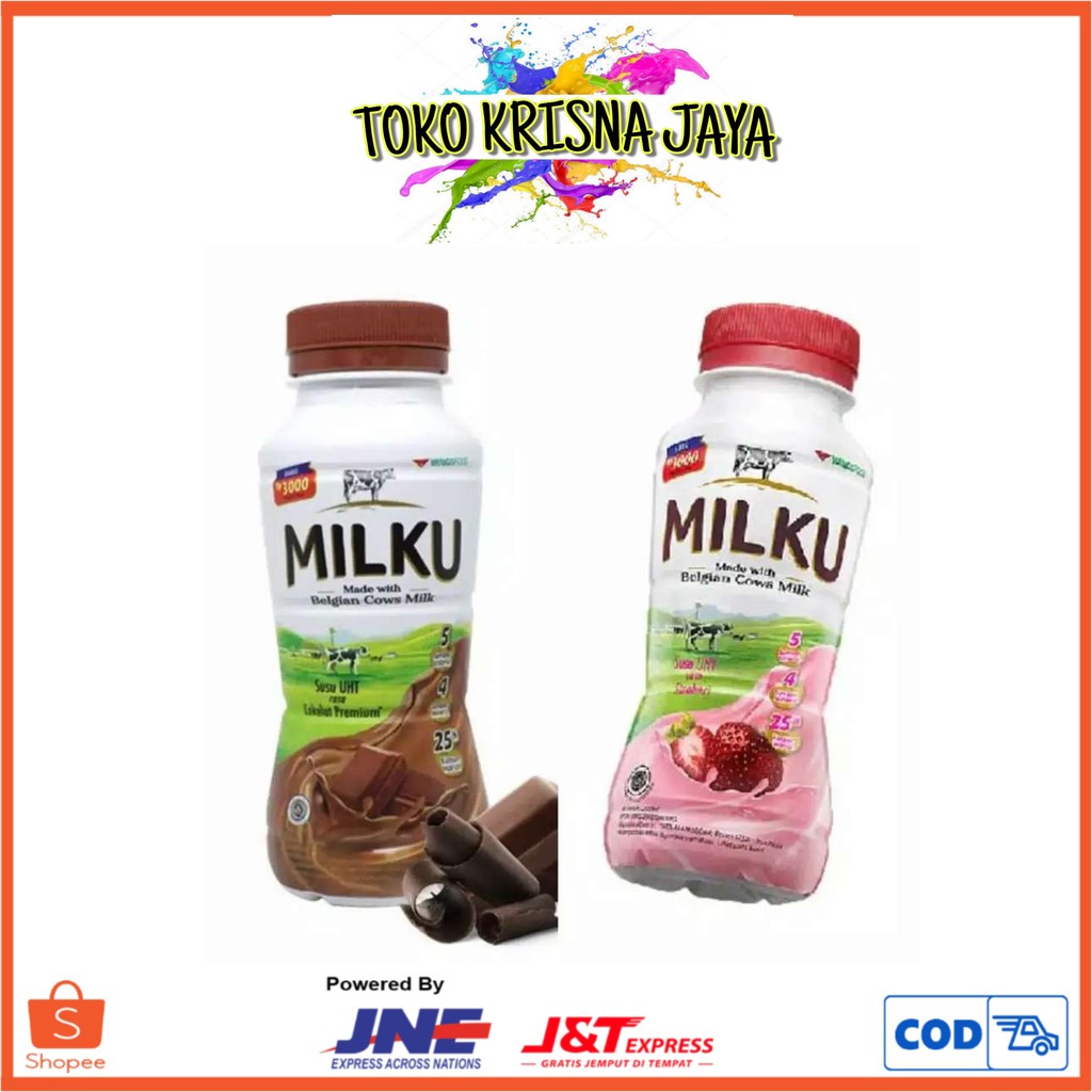 Jual MILKU SUSU UHT PREMIUM RASA COKLAT STRAWBERRY NETTO 200 ML