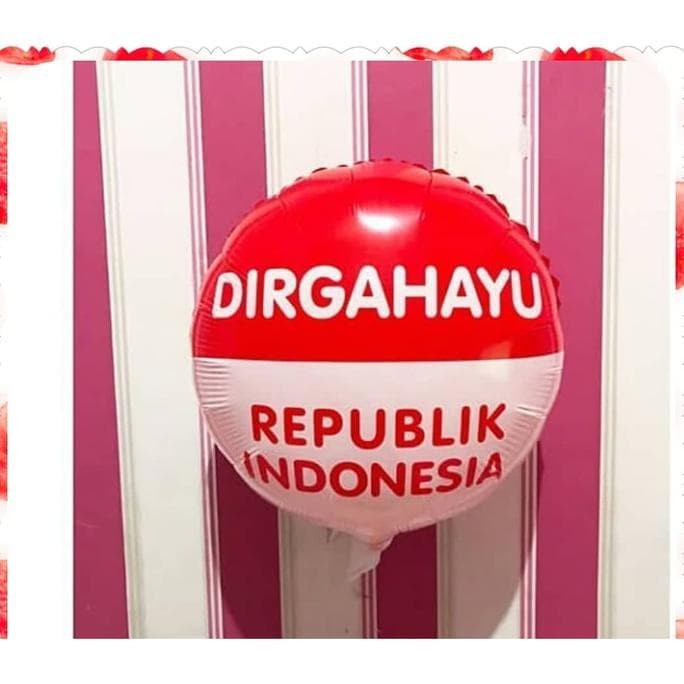 Jual Balon Hiasan Merah Putih Foil Agustus An Dirgahayu