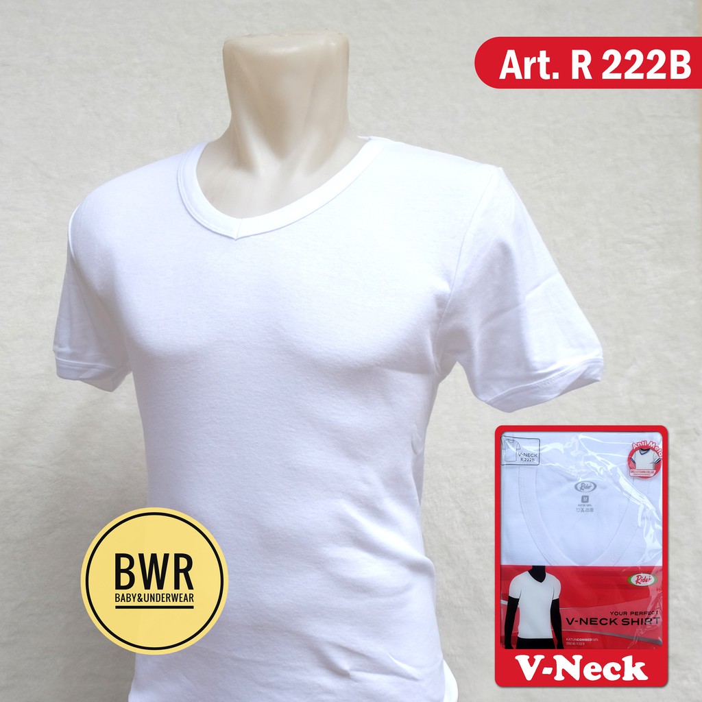 Jual Oblong Rider Putih V Neck Art R B Pakaian Pria Kaos Oblong