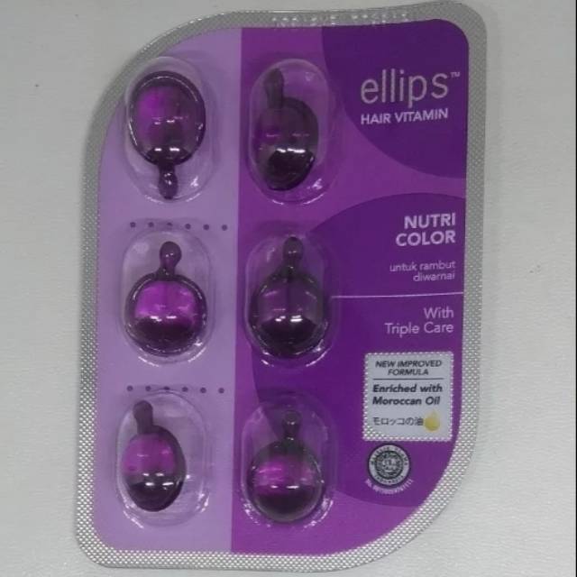 Jual Ellips Hair Vitamin Nutri Color 6capsul 1ml Shopee Indonesia