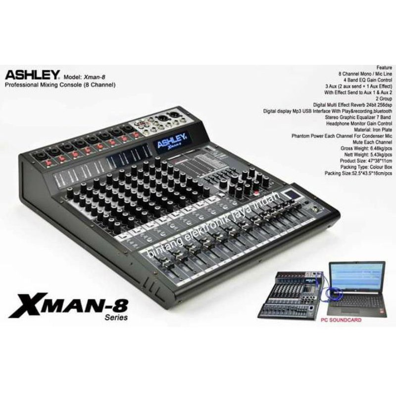 Jual Mixer Ashley Xman Original Mixer Channel Digital Multi Effect