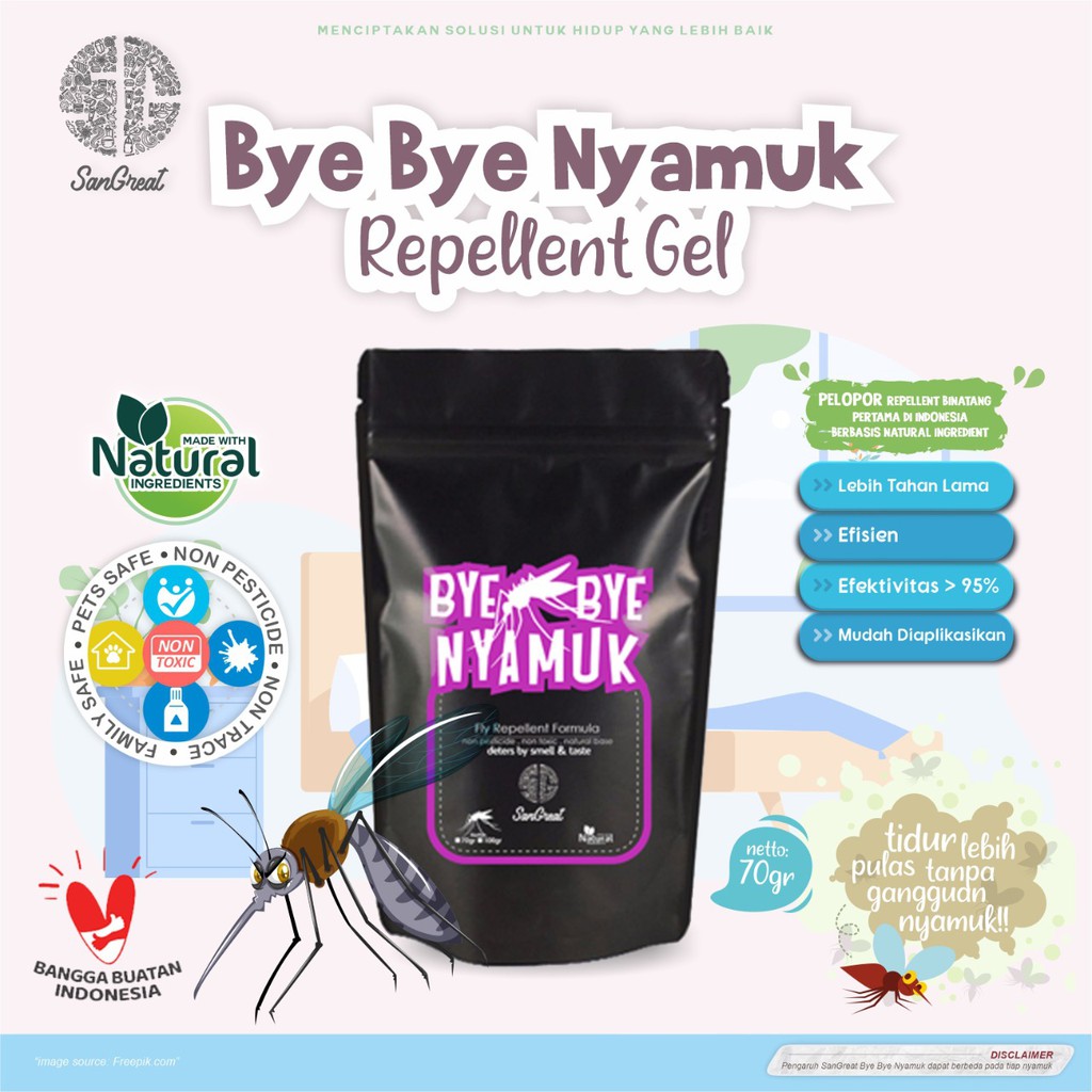 Jual Tambang Emas Sangreat Bye Bye Nyamuk Gel Anti Serangga Pengusir