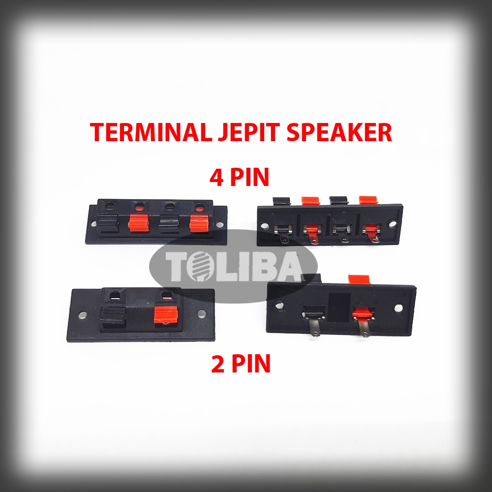 Jual Terminal Jepit Speaker 2 Pin Socket Speaker Jepit 4 Pin