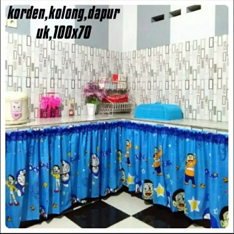 Jual Hordeng Gorden Kolong Dapur Minimalis Scandinavian Aesthetic