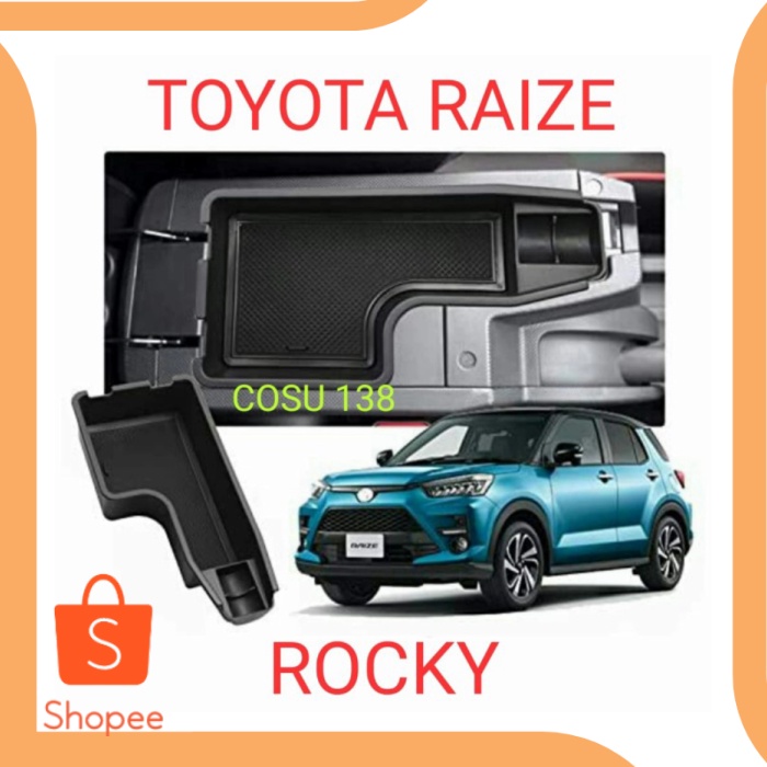 Jual Console Box Tengah Tray Toyota Raize Daihatsu Rocky HITAM POLOS