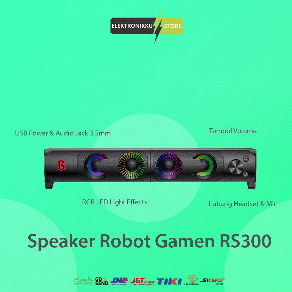 Jual Speaker Robot Gamen Soundbar RS300 For Komputer PC Laptop Notebook