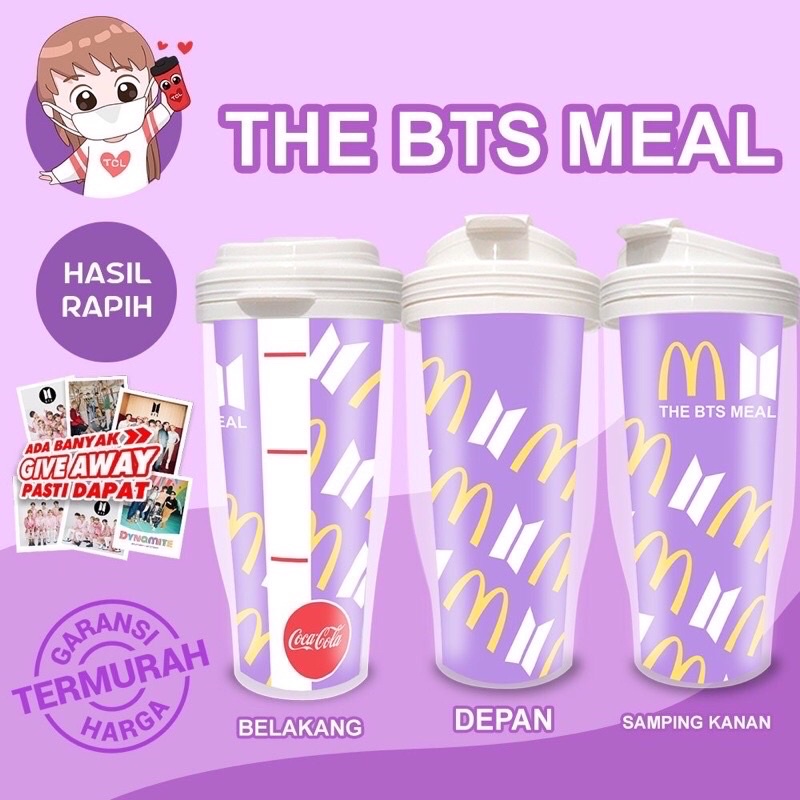 Jual TUMBLER BTS MEAL JUAL RUGI MERCH BANGTAN BOTOL ARMY BOTOL MINUM