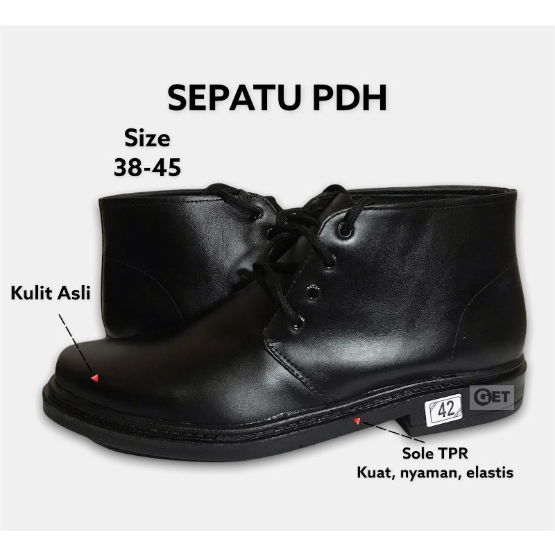 Jual Sepatu Pdh Resleting Kulit Asli Sepatu Formal Sepatu Kantor Pria