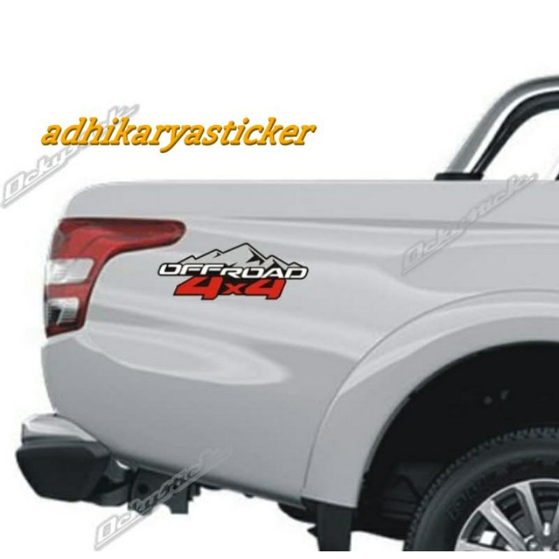 Jual STIKER MOBIL OFF ROAD 4 X 4 Mobil Hilux Strada Triton Semua Mobil