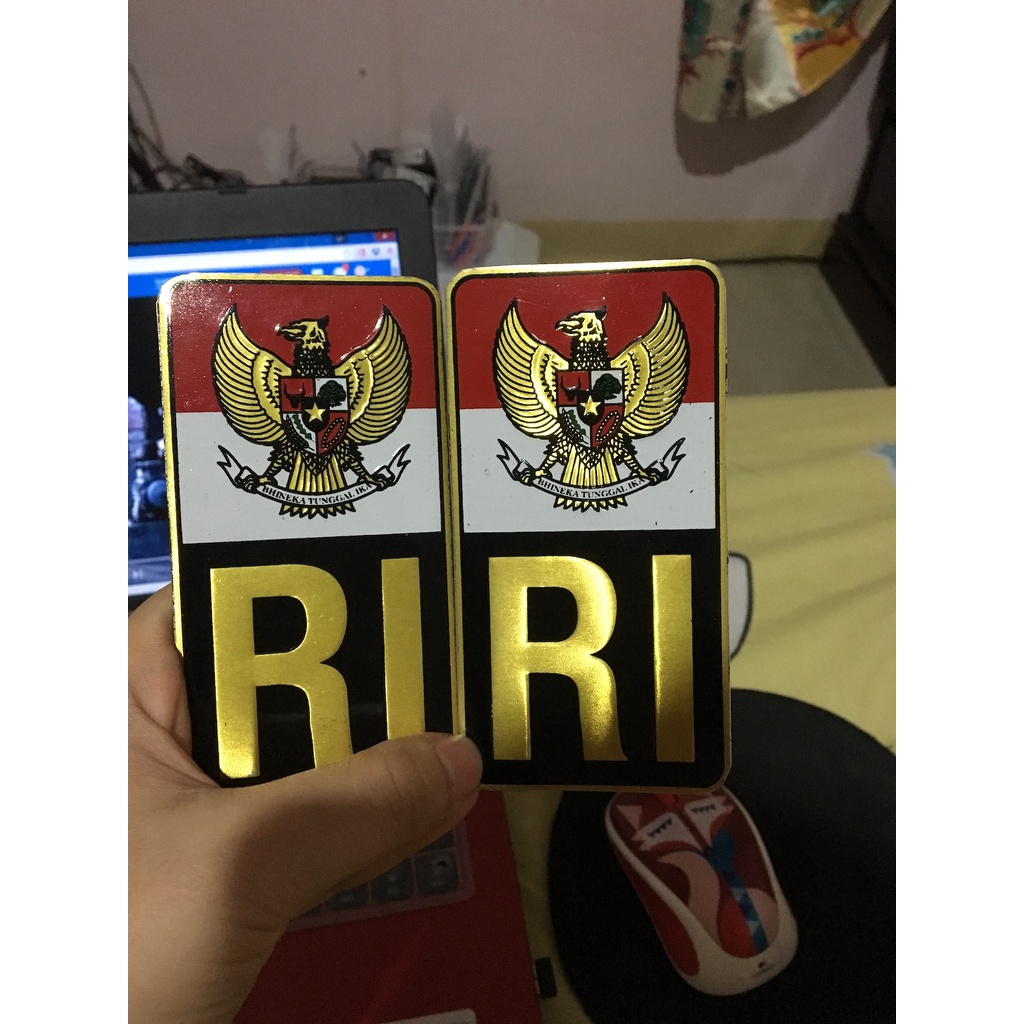 Jual Sticker Plat Ri Hitam Stiker Indonesia Sticker Plat