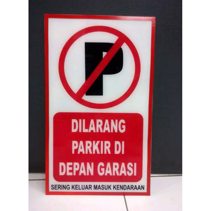 Jual Papan Peringatan Dilarang Parkir Papan Akrilik Sign Board Shopee