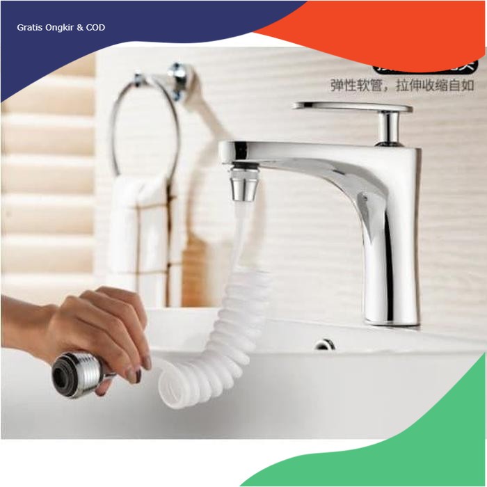 Jual Gm Dijual Sambungan Kran Washtafel Plastik Turbo Faucet Sprayer