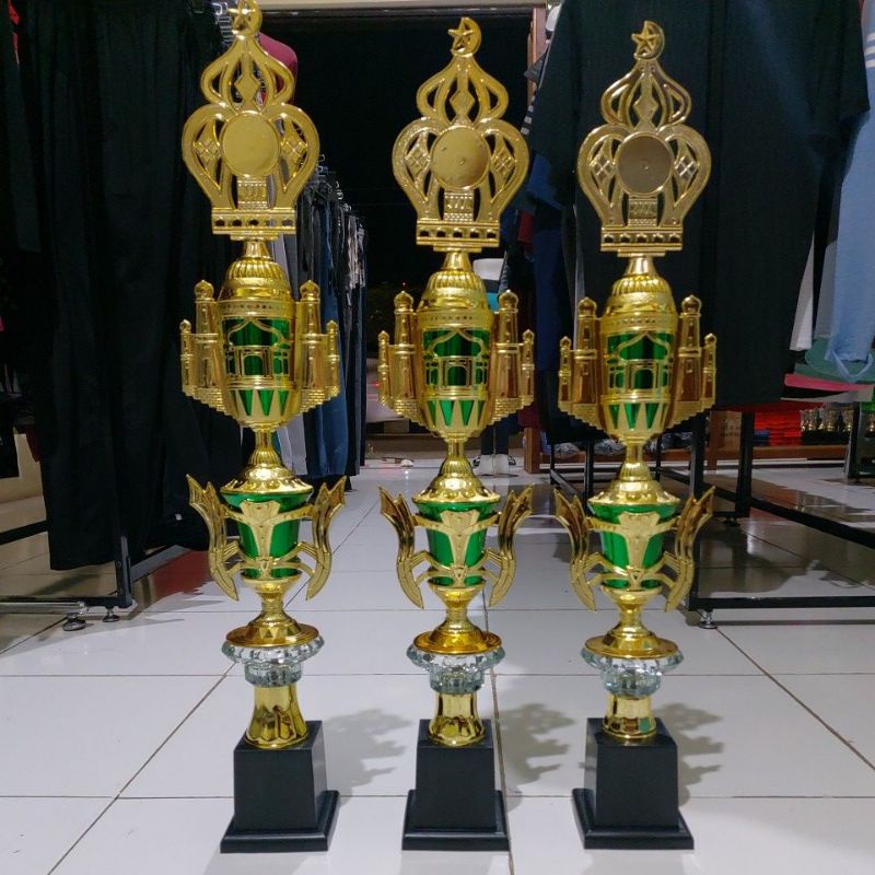 Jual PIALA TROPHY MEWAH MTQ TINGGI 70 CM PIALA MASJID Shopee Indonesia