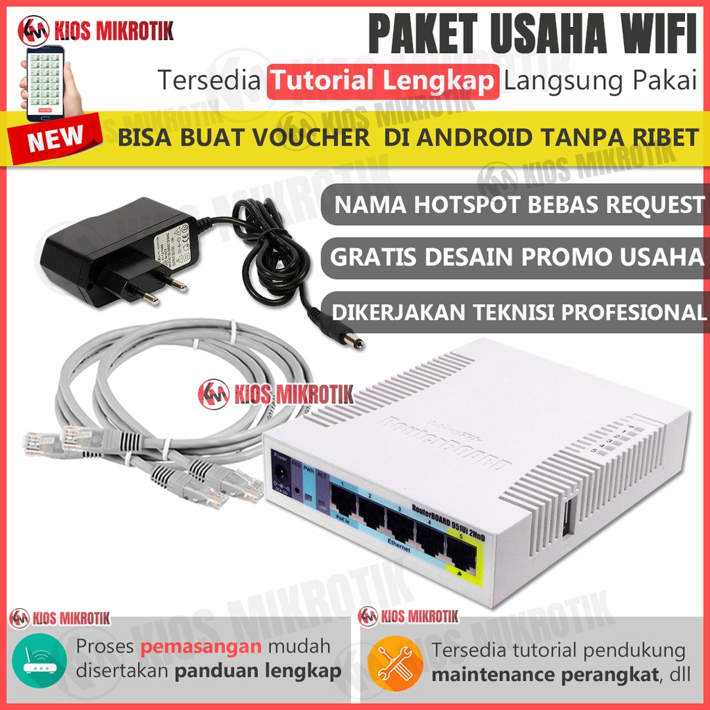 Jual Mikrotik Rb Ui Hnd Full Setting Wifi Hotspot Sistem Voucher