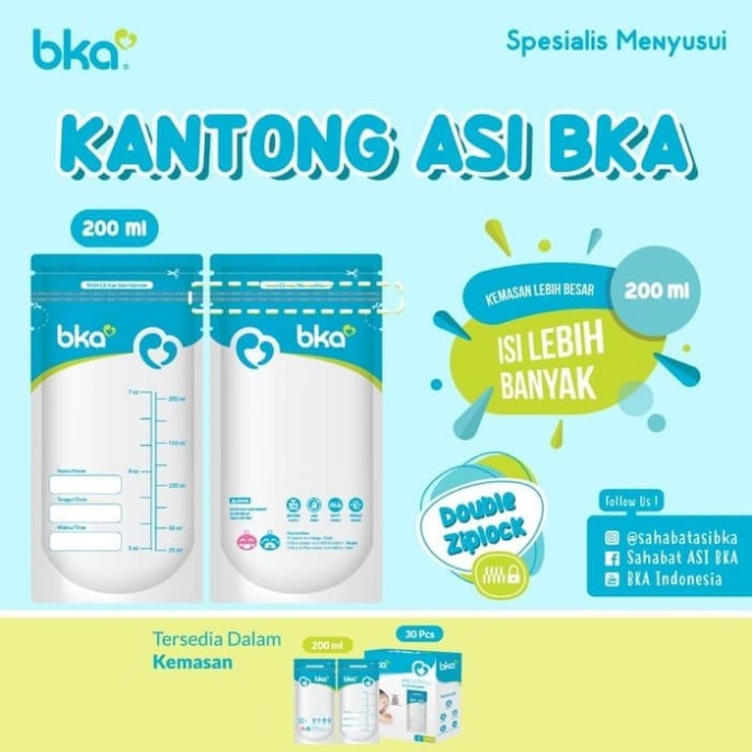 Jual KANTONG ASI BKA BREASTMILK STORAGE BAGS 200 ML ISI 30 PCS Shopee