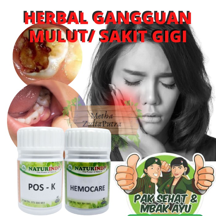 Jual Naturindo Herbal Obat Sakit Gigi Ampuh Gusi Bengkak Gigi