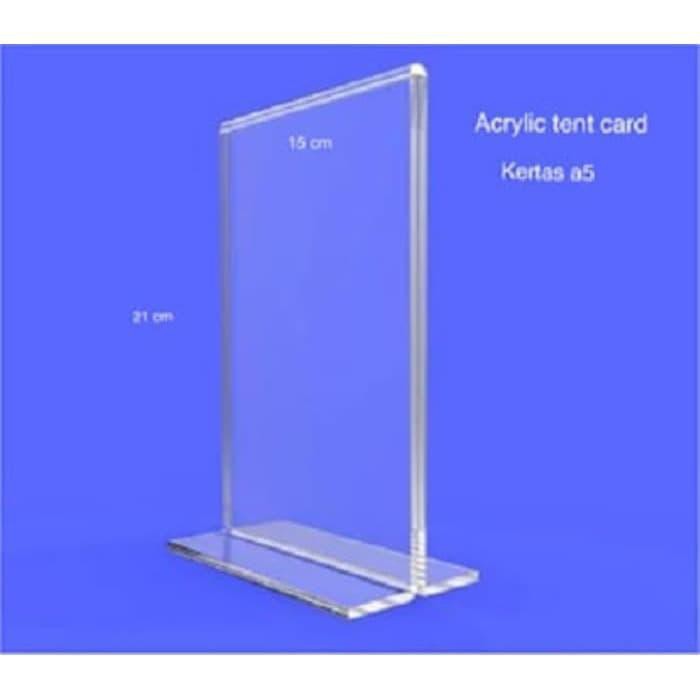 Jual NewProduk Acrylic Tent Holder Akrilik Tent Card A5 Tempat Brosur