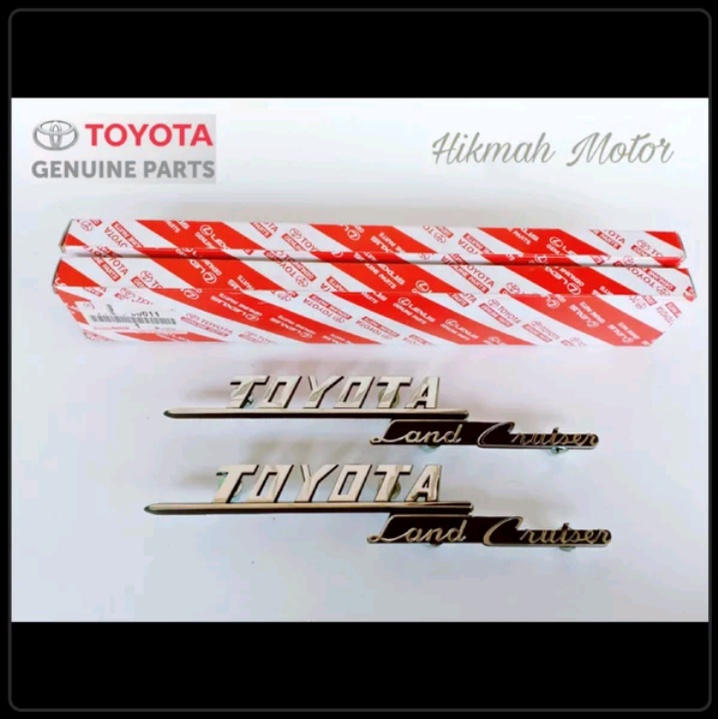 Jual SEPASANG Emblem Logo Toyota Landcruiser Samping Atau Plate Front