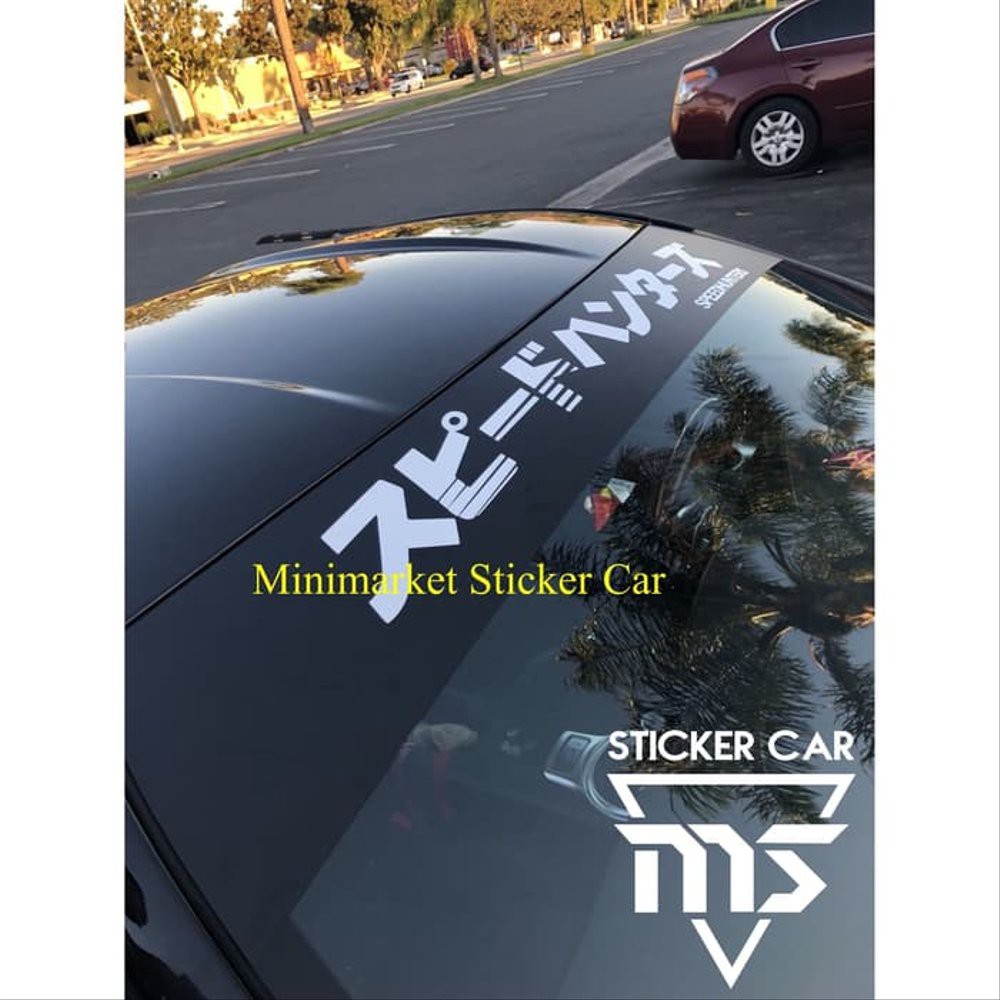 Jual STICKER STIKER MOBIL KANJI SPEEDHUNTERS KACA PLES DASARAN HITAM