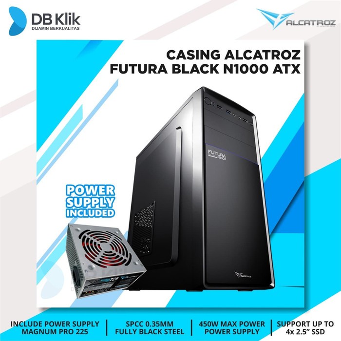 Jual Casing PC ALCATROZ FUTURA BLACK N1000 Shopee Indonesia