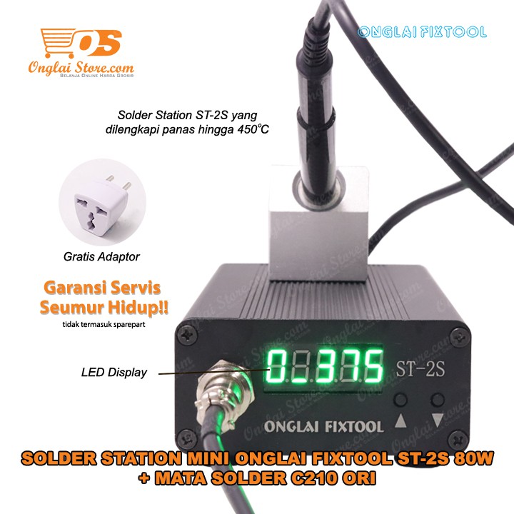 Jual Solder Station Mini Onglai Fixtool ST 2S 450 C Soldering Station