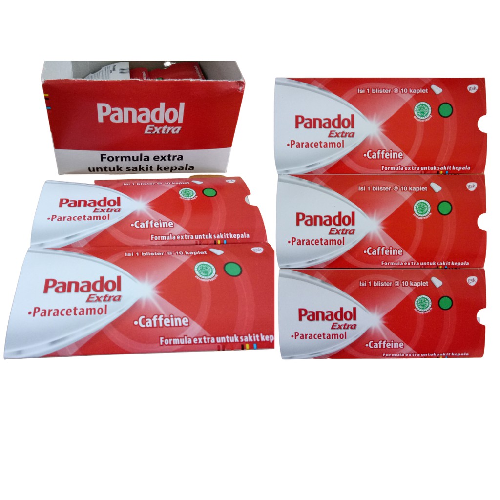 Jual PANADOL EXTRA MERAH STRIP ISI 10 TAB Untuk Sakit Kepala Dan