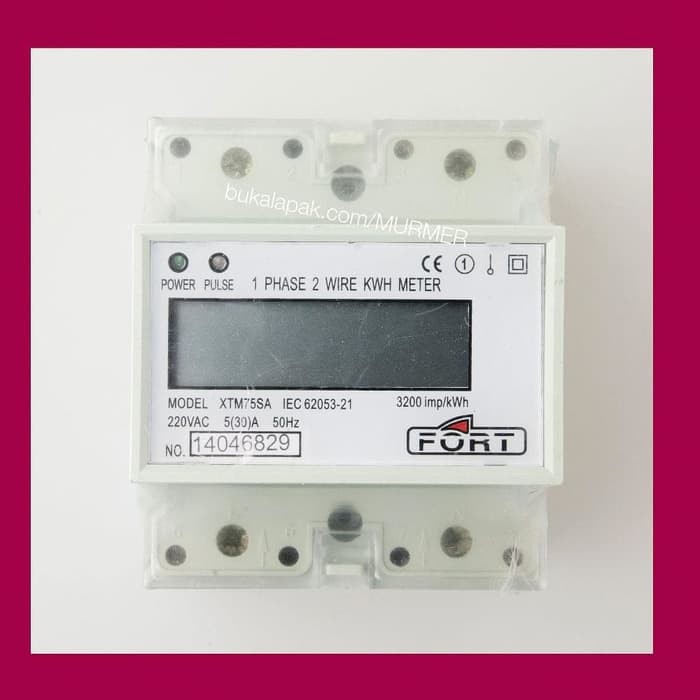 Jual KWH METER DIGITAL 1PHASE 1 Phase 1P XTM75SA LCD FORT Din Rail