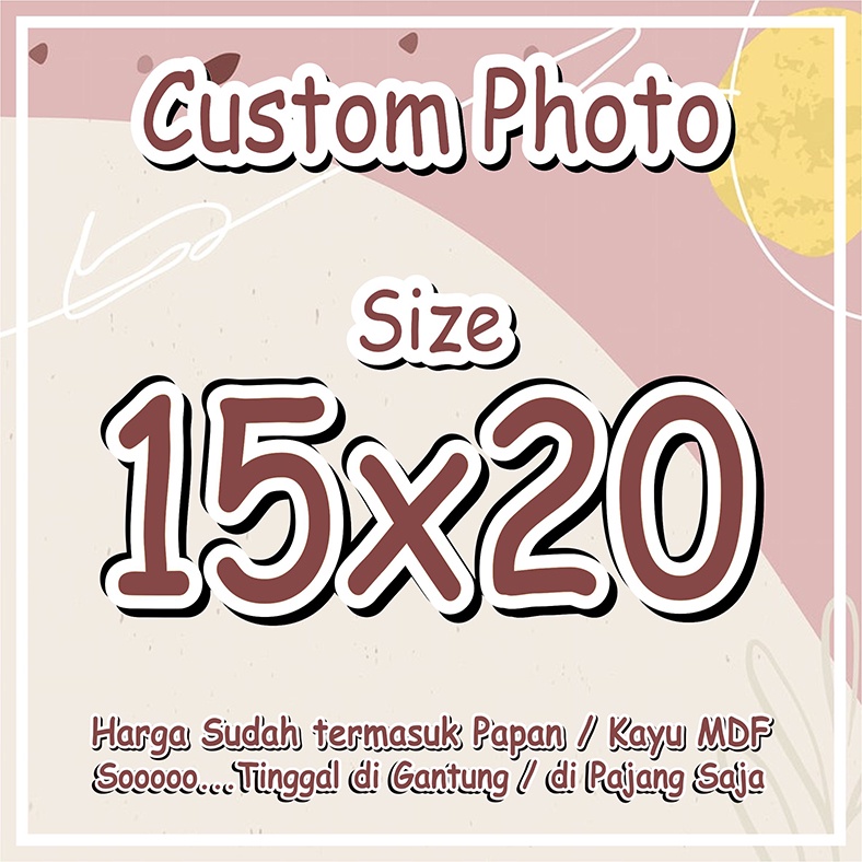 Jual Cetak Foto Media Kayu Ukuran R X Cm Best Seller Shopee